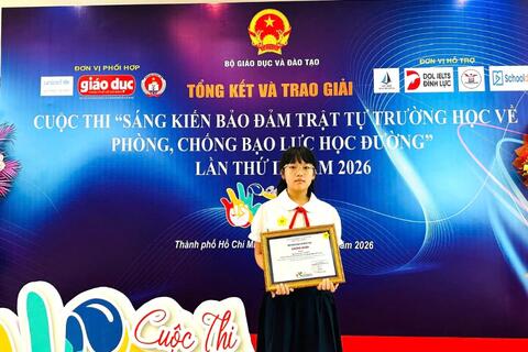 Lễ trao giải Cuộc thi “Sáng kiến bảo đảm trật tự trường học về phòng, chống bạo lực học đường” toàn quốc năm 2026