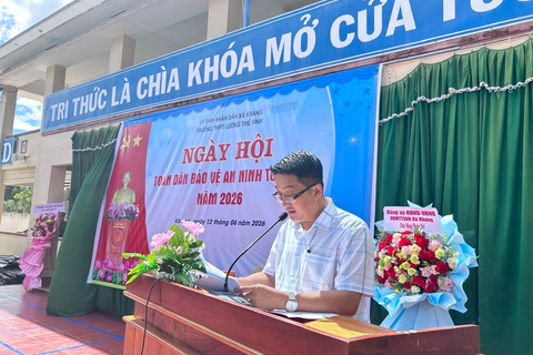 TRƯỜNG THPT LƯƠNG THẾ VINH TỔ CHỨC ĐIỂM “NGÀY HỘI TOÀN DÂN BẢO VỆ AN NINH TỔ QUỐC” NĂM 2026